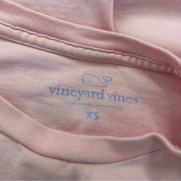 VINEYARD VINES Tshirt Womens XS Pink Keeneland Short Sleeve Casual Preppy Cotton - Image 4