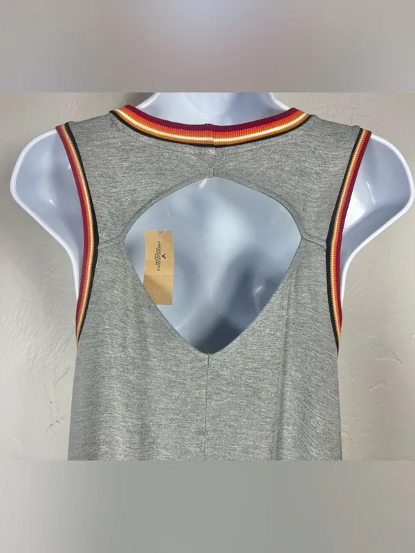 American Eagle Outfitters Gray Sleeveless Swing Dress Size Small - Image 5