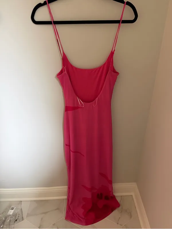 Princess Polly Knox Maxi Dress Hot Pink Floral - size 4 - Image 4