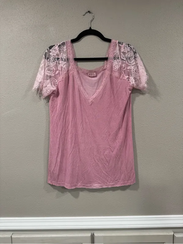POL Lace Trim Top - Image 2
