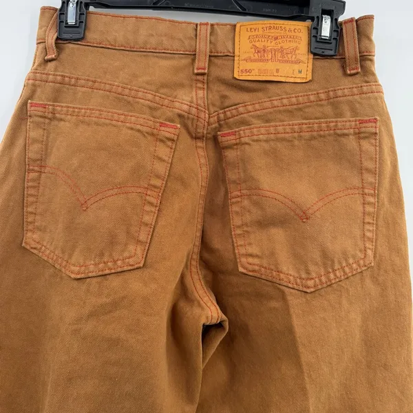 Vintage Levi's 550 Jeans Womens 9 Brown USA Made High Rise Tapered 90s - Image 2