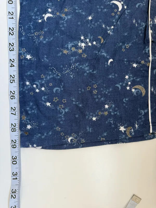 Victoria’s Secret Celestial Wide Leg Pajama Pants Blue Metallic - Image 8
