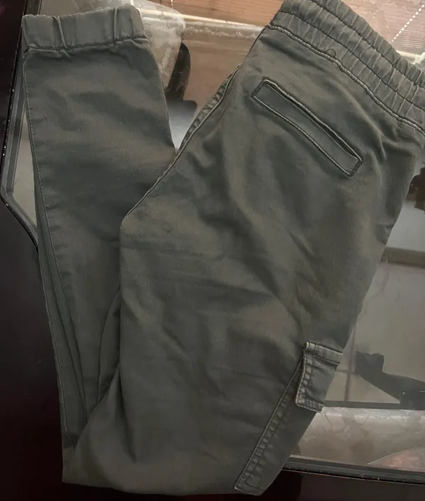 Olive Green Jogger Pants Size 2 - Image 2