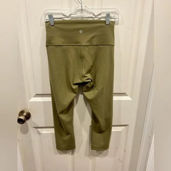 lululemon Wunder Train High-Rise Crop‎ 21 Bronze Green Leggings LW6BKOS Size 8 - Image 2