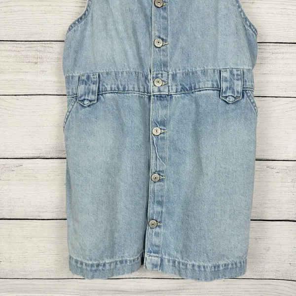 We The Free People‎ Edie Denim Skirtall Sz Large Skirt Overalls Boho Western - Image 4
