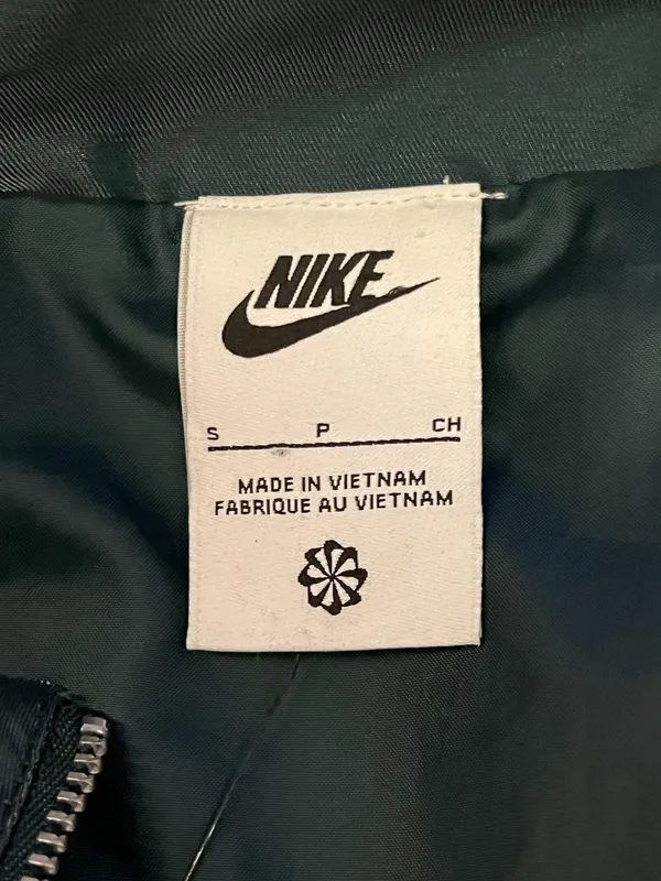 Nike Vest Womens Small Blue Windbreaker Full Zip Oversized Sports Swoosh Logo - Image 6