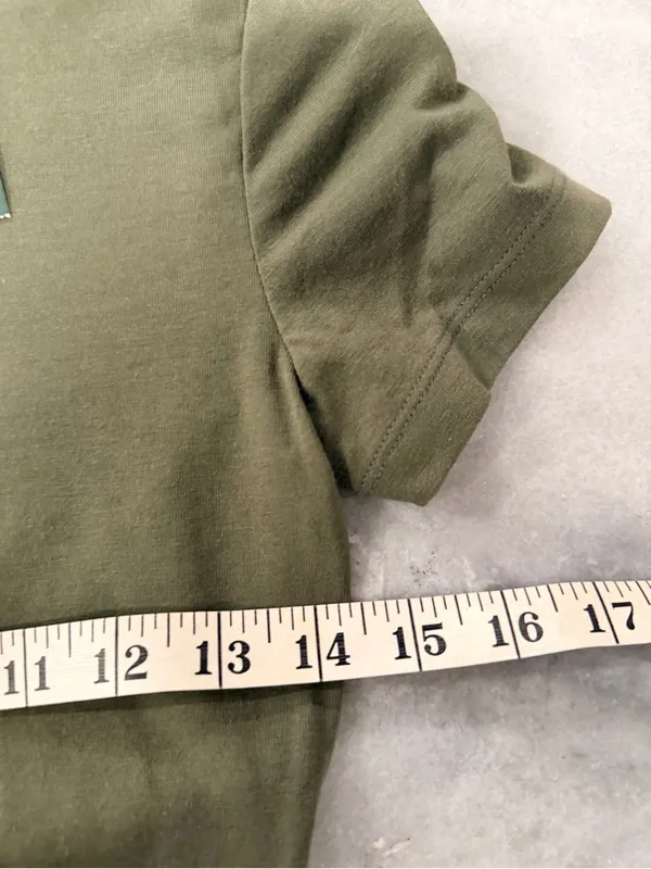 NWT Wild Fable Size S Olive Green Cropped Baby Tee Short Sleeve Crew Neck - Image 5