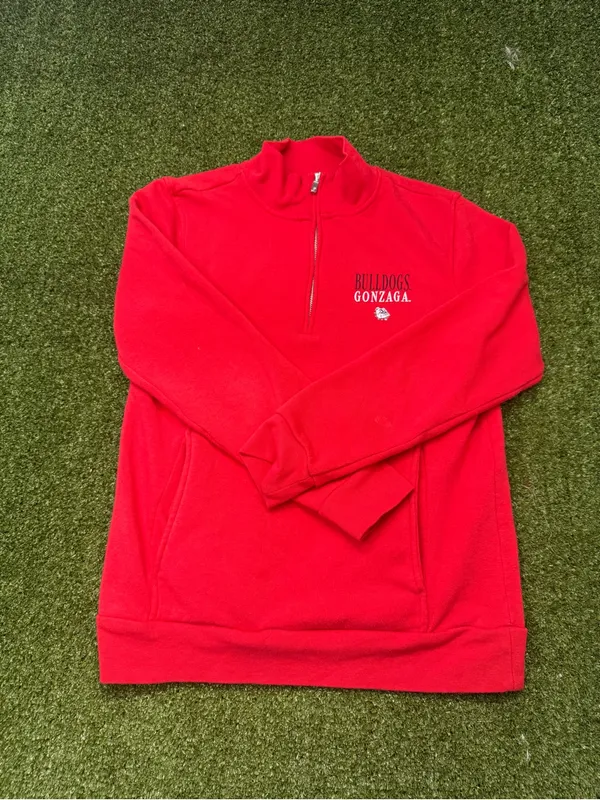 Fall Rush Gonzaga 1/4 Zip Sweatshirt Red Bulldogs Collegiate Football Women S - Image 4