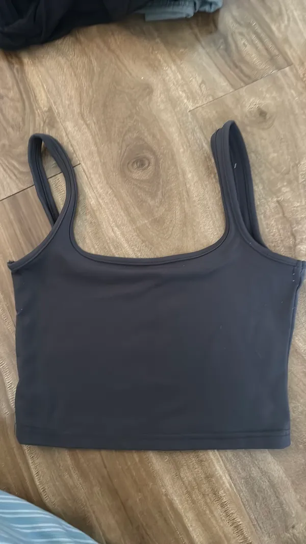 Grey Fits Everybody Cropped Tank Gray Size M - Image 2
