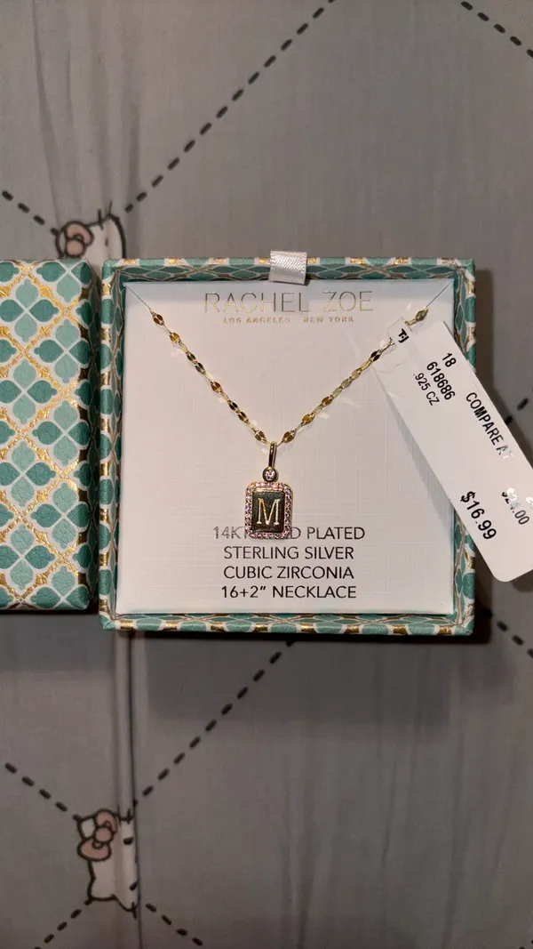 Rachel Zoe “M” initial necklace - Image 2