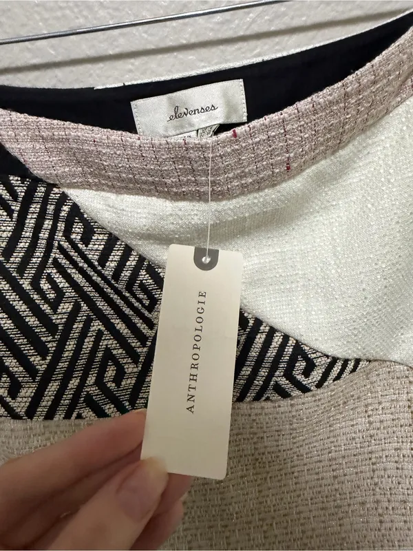 NWT Anthropologie Elevenses Textured Geometric Skort Size 6 $108 Retail - Image 5