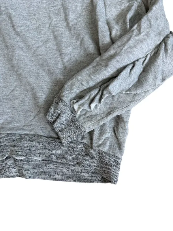 THE GREAT Gray Ruffle Crewneck Sweatshirt Size 0 - Image 2