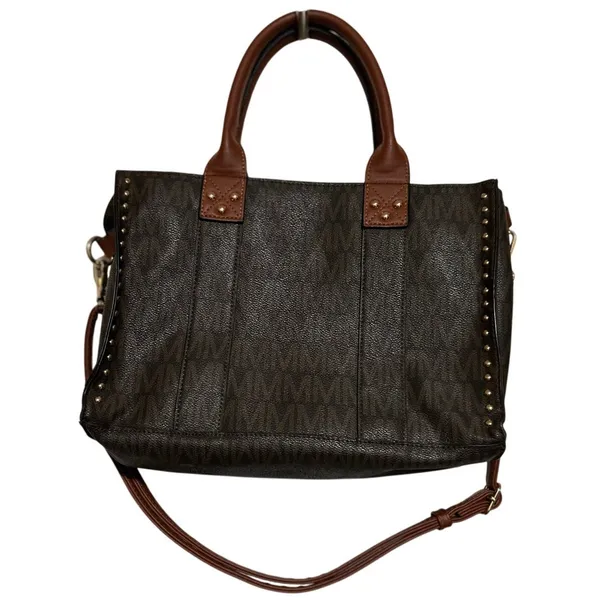 M Marco Collection Brown Monogram‎ 3 pc Set Crossbody Purse Wristlet - Image 2