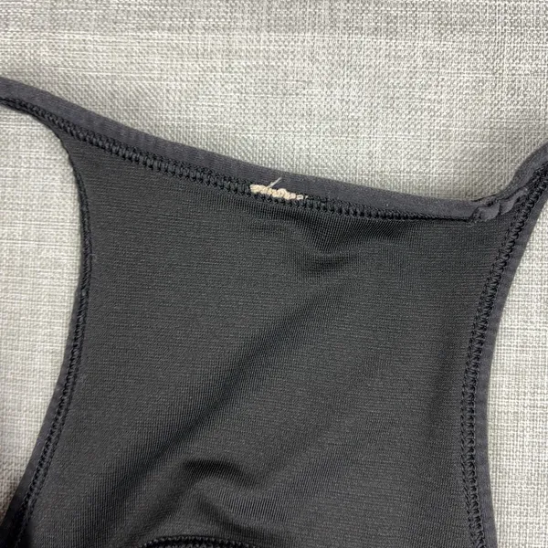 Lululemon Sports Bra Womens 10 Black Lattice Back Racerback Medium Support Yoga - Image 4