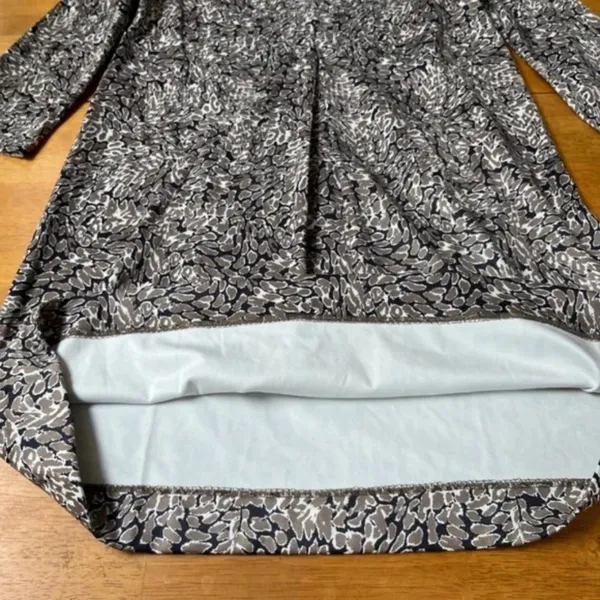 Tyler Boe Kim Faux Suede Dress Multi Animal Print Midi Pockets Casual, Size‎ S - Image 6