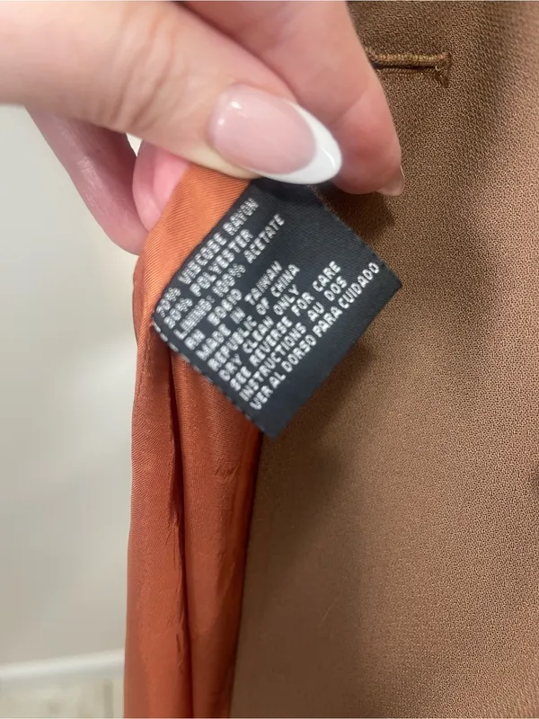 Kasper Double-Breasted Blazer Jacket - Camel Brown - Image 5