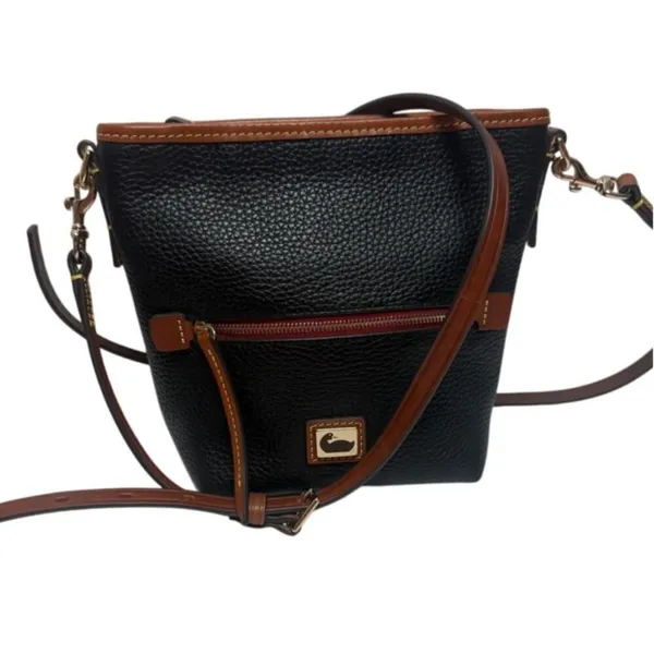 NEW! Dooney & Bourke Black Camden Pebblie Mini Hobo Leather Crossbody Bag - Image 2