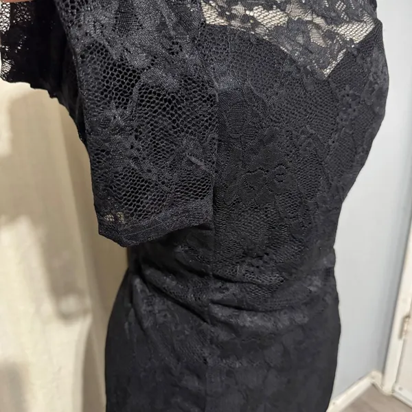 New MIUSOL Black Lace Off Shoulder Long Sleeve Bodycon Cocktail Goth‎ Dress M - Image 5