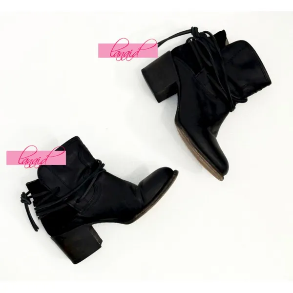 Freebird by Steven Casey Leather Distressed Suede Lace-Up Edgy Short Ankle Boots Booties 8 - Image 9