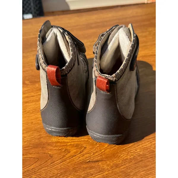 Jambu Women’s Size 7M Faux Fur Lined Ankle Boots Gray Brown Comfort - Image 5