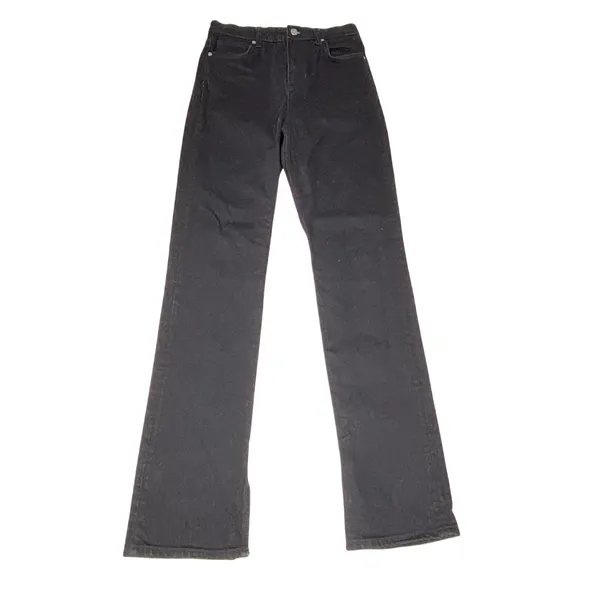 Reformation Liza Slit Hem Ultra High Rise Straight Long Black Jeans 26 - Image 2