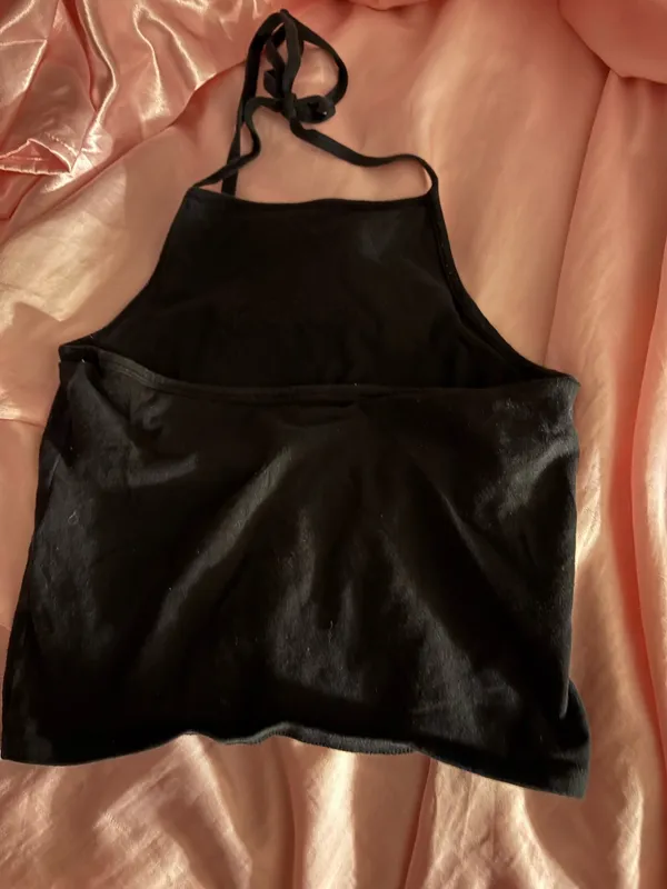 Hollister Halter tie back black top - Image 2