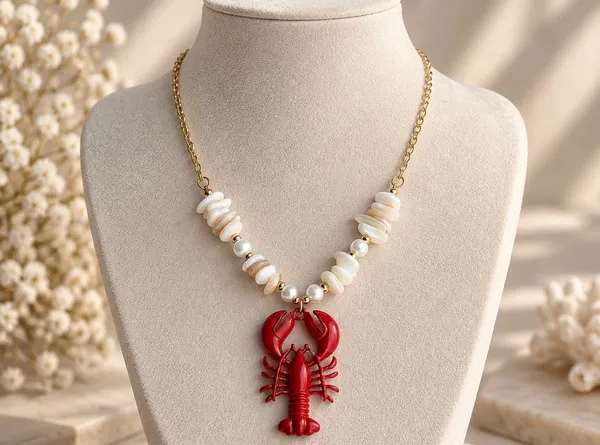 Super cute summer women’s necklace Red - Image 2