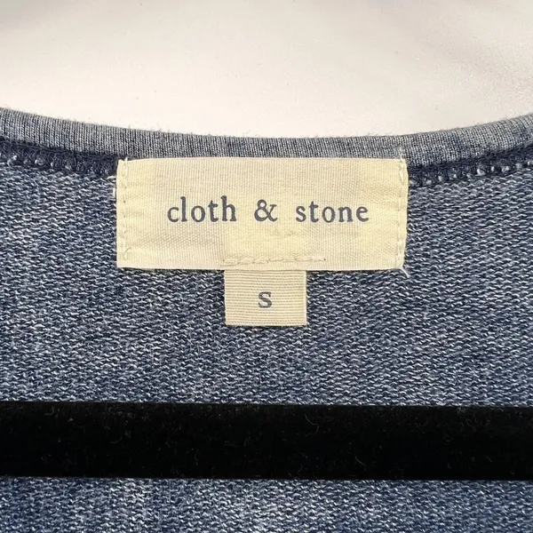 Cloth & Stone Anthropologie Top Blue Knit V-Neck Dolman Long Sleeve Womens Small - Image 5