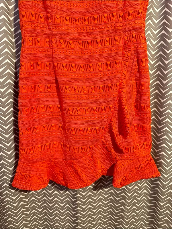 NWOT Bardot | Mariella Orange Lace Mini Dress, size 8 - Image 4