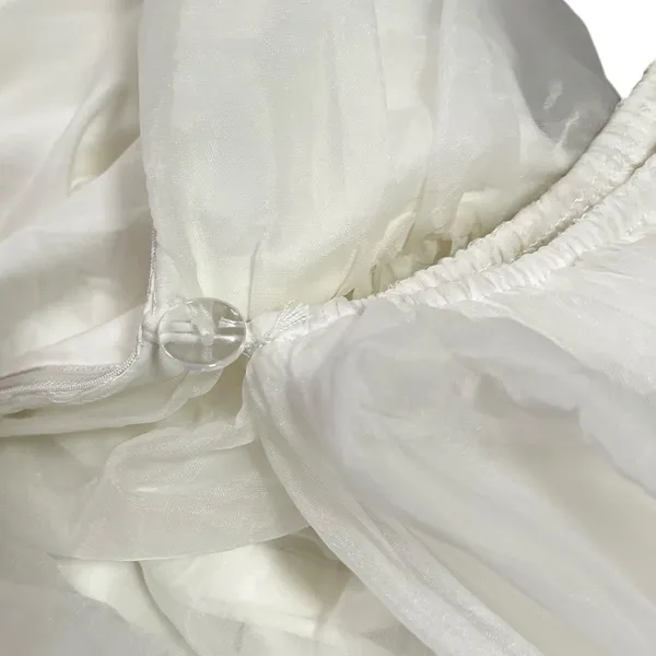Peppermayo True Lovers Mini Dress in white size 14 with detachable puff sleeves - Image 4