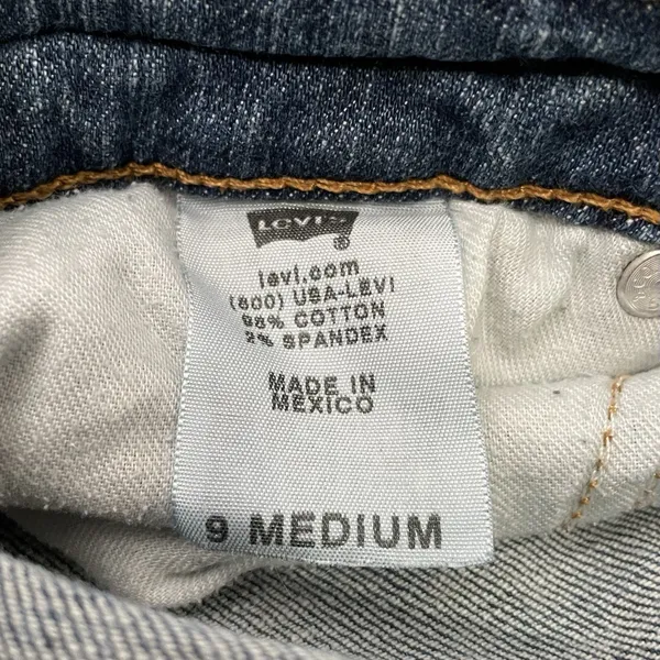 Levis Too Superlow 524 Jeans Size 9 Blue Denim 30X30 Slim Straight Cigarette - Image 6