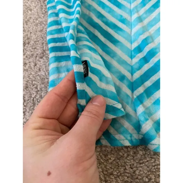 Vans blue pool striped tank crop top size‎ small - Image 4