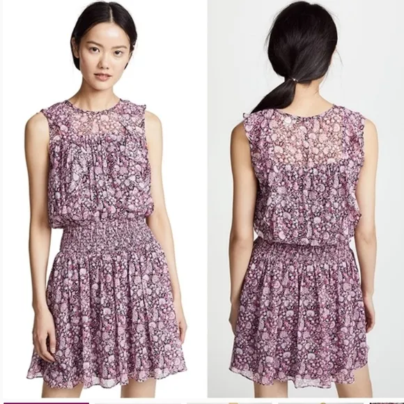 Shoshanna Dalia Silk floral popover dress size 0 - Image 2