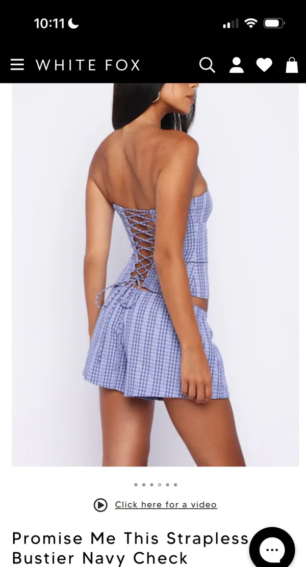 White Fox Boutique check bustier - Image 2