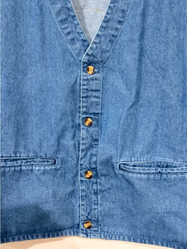 Final price Women’s XL Vintage Patchwork Denim Vest Blue - Image 2