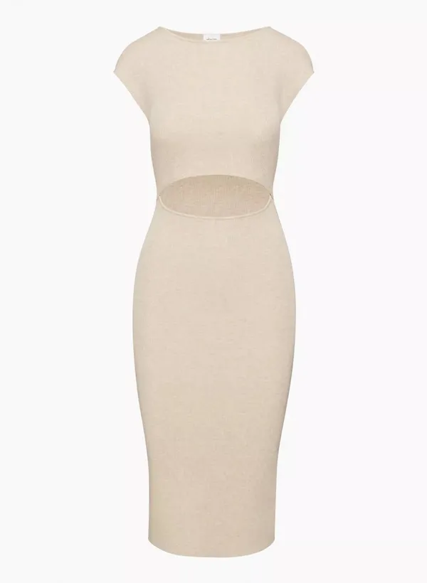 Wilfred Free Aritzia Cutout Knit Midi Dress - Image 6
