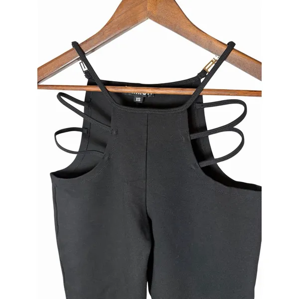 I.AM.GIA Lucid Pants Black Strappy Cutout Flare Y2K Festival XS - Image 3