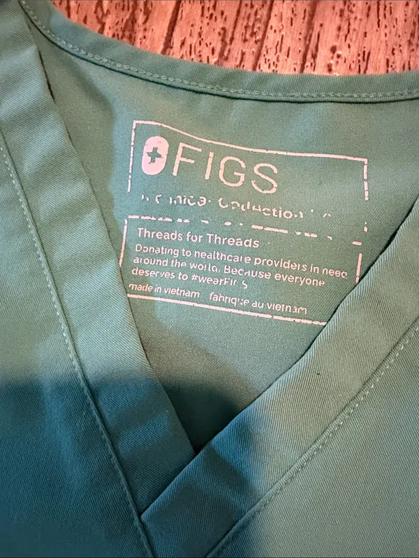 Figs Surgical Green Catrina Scrub Top - Image 2