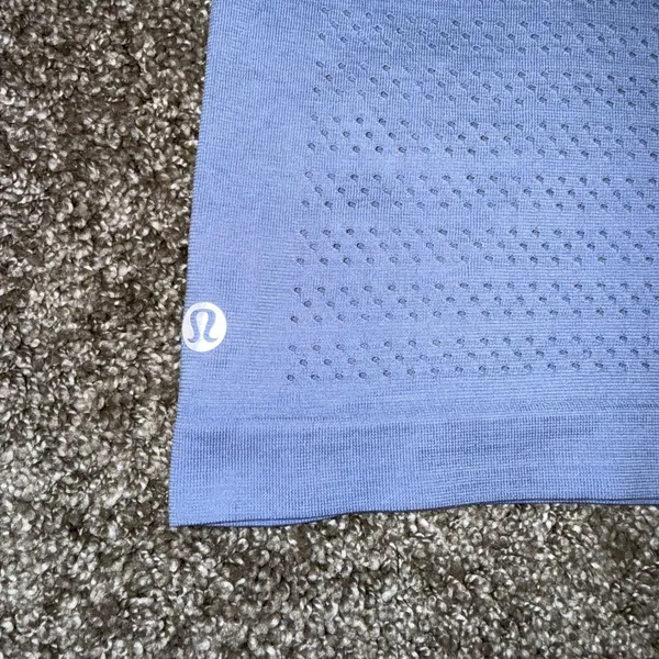 Lululemon‎ Breeze By Short Sleeve Women 4 Blue Excellent Mesh Vent Workout - Image 5