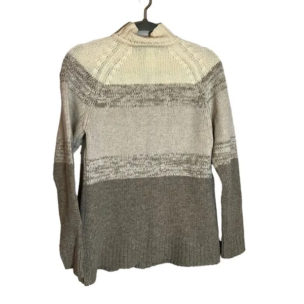 Patagonia 100% Lambswool Full Zip Sweater Jacket Women S Cream Taupe Wool - Image 5