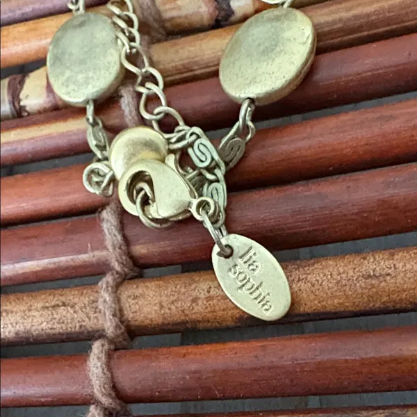 Lia Sophia Gold Oval Necklace 31”-34” - Image 5