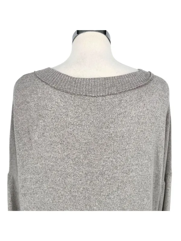 Altar'd State Gray Oversized V-Neck Knit Pullover Size Small Loungewear Cozycore - Image 6