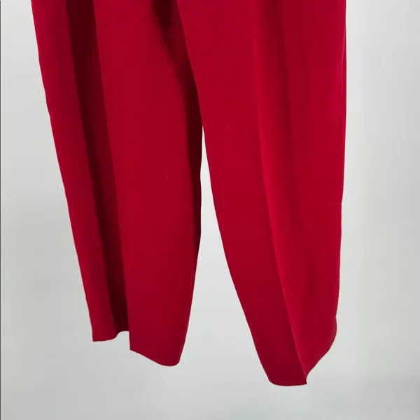 Chaus Red Women's 100% silk pants office 10 holiday professional party casual - Image 5