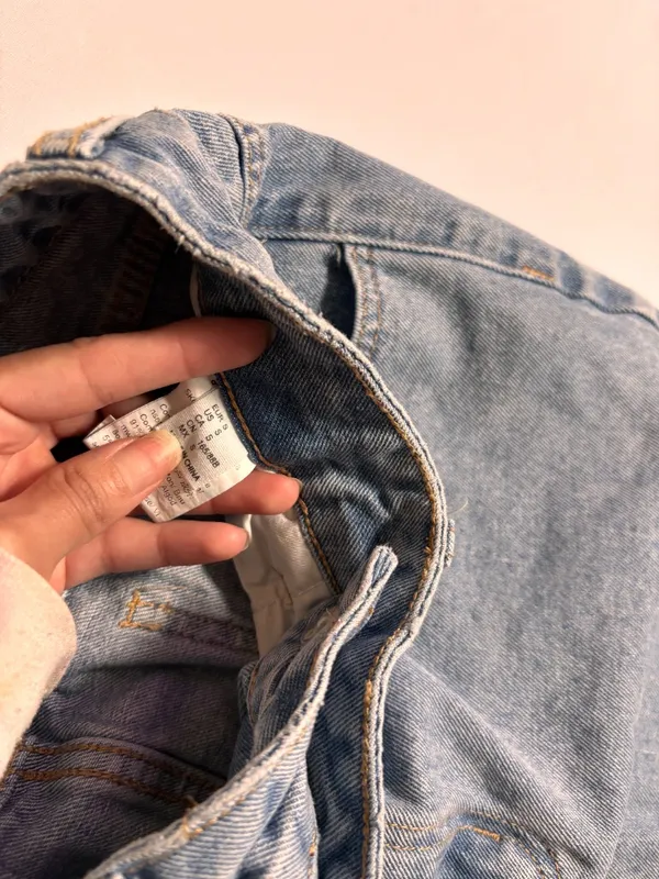 Vintage-Style Denim Midi Skirt – Size S - Image 3