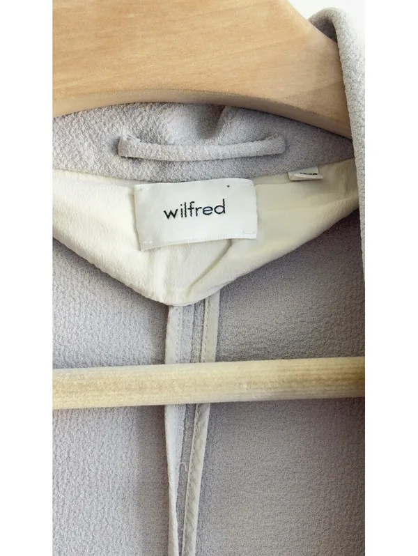 Wilfred Aritzia Chevalier Blazer Open Front Shawl Collar Taupe Size 2 - Image 3