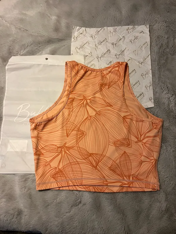 Buffbunny Collection Aurora Crop Top Coral - Image 3