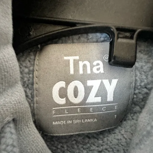 296 TNA Gray light blue hoodie med/large - Image 3