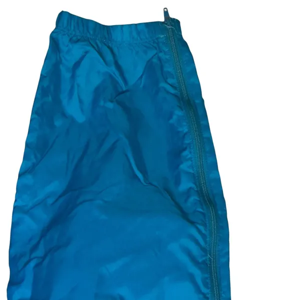 Nike Womens Track Pants Vintage Windbreaker Turquoise Drawstring Pockets Medium - Image 3