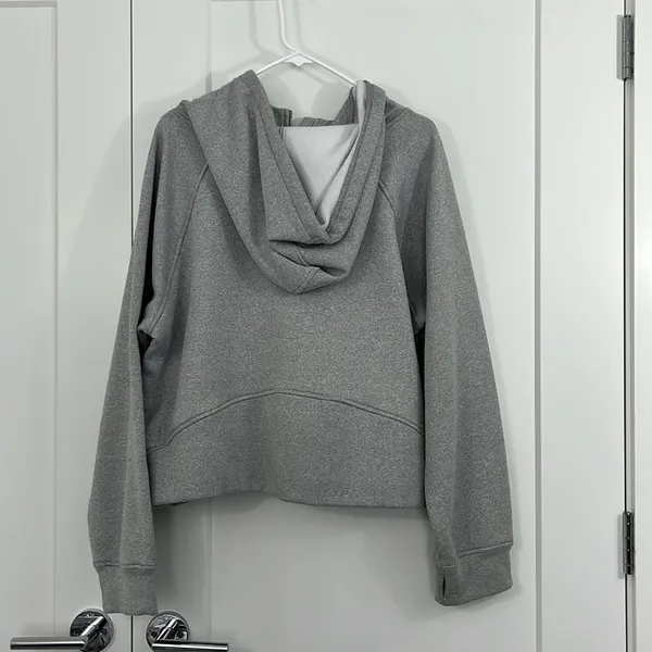 Laslulu 2XL Gray Half-Zip Scuba Hoodie Sweatshirt with Pocket - Image 8
