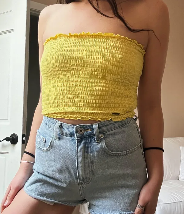 Hollister Yellow Tube Top - Image 3